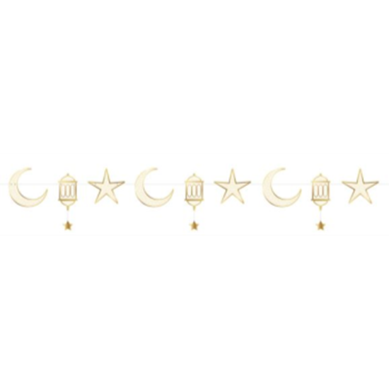 Picture of EID/RAMADAN MOON AND STARS BANNER 6.5'