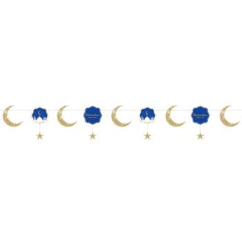 Picture of EID/RAMADAN CRESCENT MOON, STARS, LANTERNS BANNER 6.5'