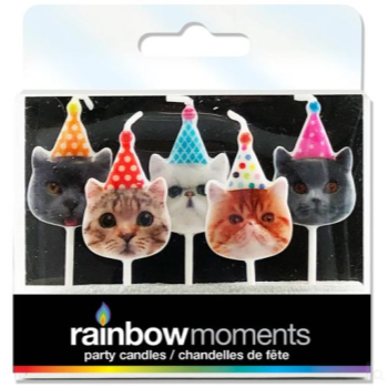 Picture of CAT FACES WITH HATS SHAPED CANDLES