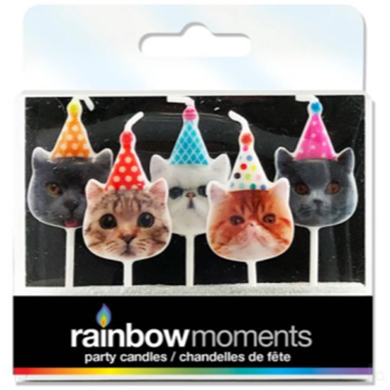 Picture of CAT FACES WITH HATS SHAPED CANDLES