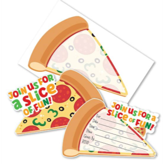 Picture of PIZZA SLICE DIECUT INVITES