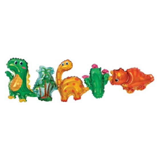 Image sur 27" BALLOON GARLAND AIR FILLED - DINOSAUR THEME