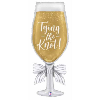 Image de 34" TYING THE KNOT CHAMPAGNE SUPERSHAPE