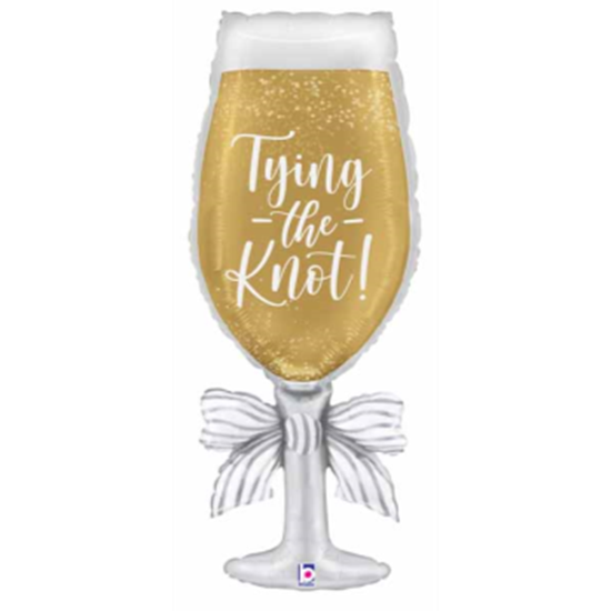 Image sur 34" TYING THE KNOT CHAMPAGNE SUPERSHAPE