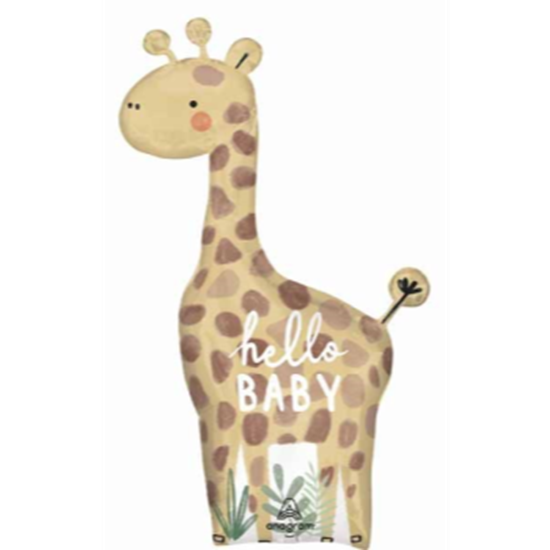 Image sur 42" FOIL - SOFT JUNGLE BABY GIRAFFE SUPERSHAPE