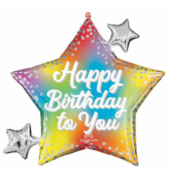 Image de 29" FOIL - HAPPY BIRTHDAY GLITZ SUPERSHAPE