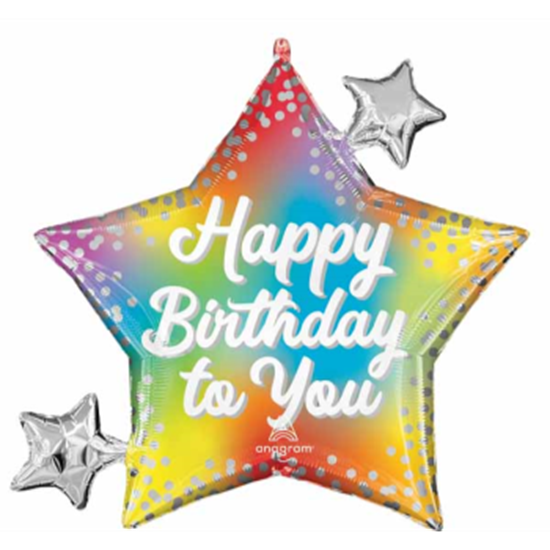 Image sur 29" FOIL - HAPPY BIRTHDAY GLITZ SUPERSHAPE