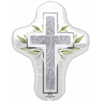 Picture of 28" FOIL - PEARL CROSS SHAPE