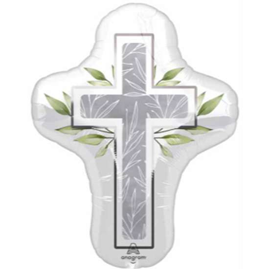 Picture of 28" FOIL - PEARL CROSS SHAPE