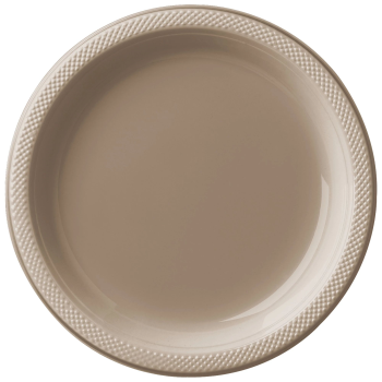 Image de TAUPE - 10" PLASTIC PLATE
