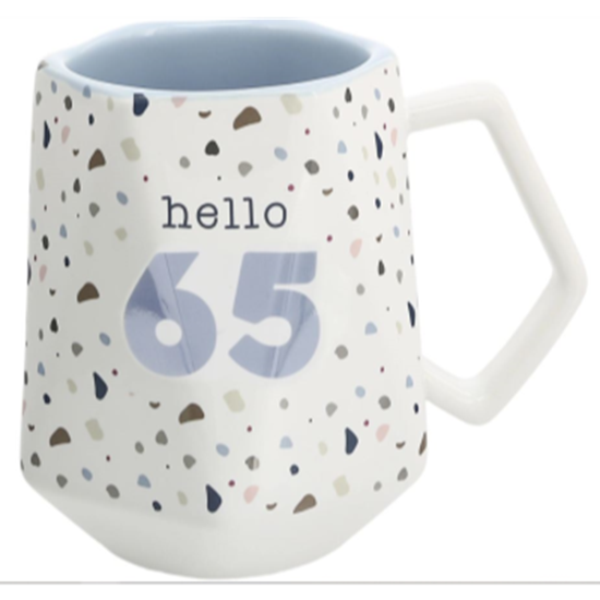 Picture of 65th - HELLO 65 GEOMETRIC MUG