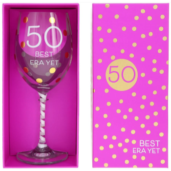 Picture of 50th - 16oz CRYSTAL WINE GLASS