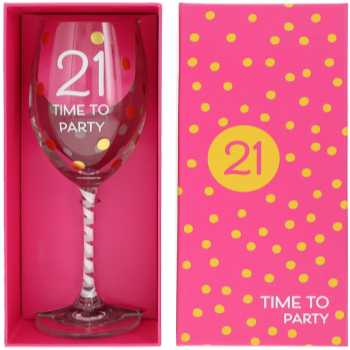Picture of 21st - 16oz CRYSTAL WINE GLASS