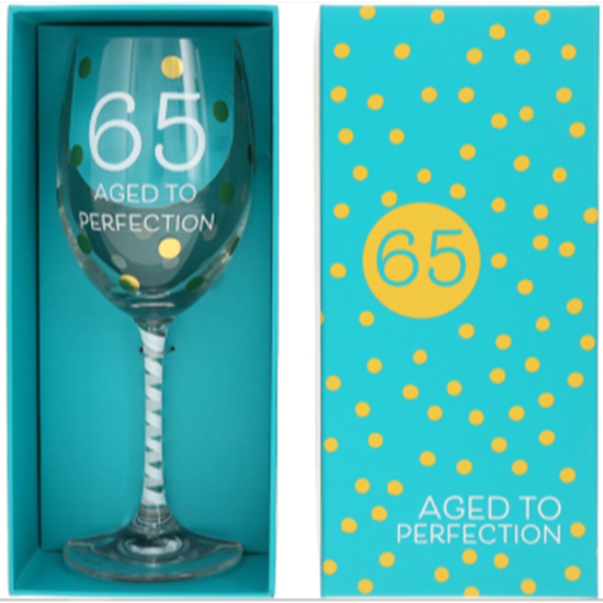 Picture of 65th - 16oz CRYSTAL WINE GLASS