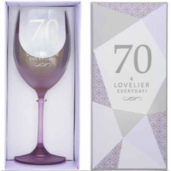 Picture of 70th - 19oz CRYSTAL WINE GLASS