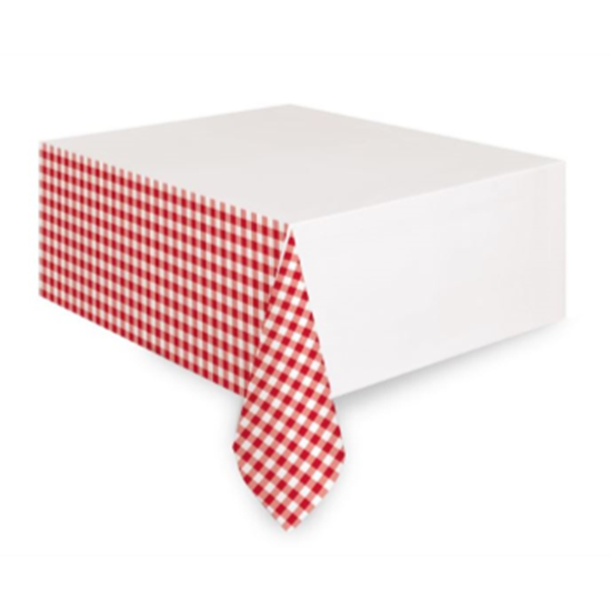 Image sur RED GINGHAM TABLECOVER 54x84