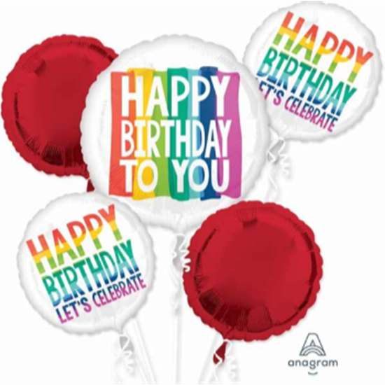 Picture of RAINBOW WISHES FOIL BOUQUET 
