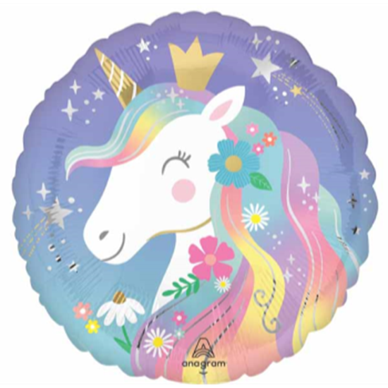 Image sur 18" FOIL - WHIMSICAL UNICORN
