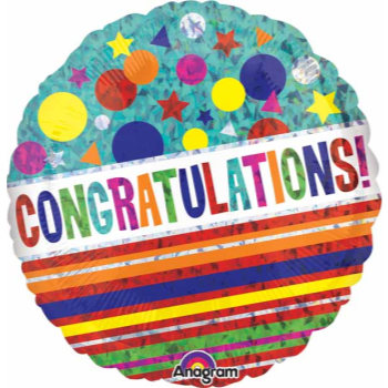 Picture of 18" FOIL - CONGRATS SPARKLE HOLOGRAPHIC