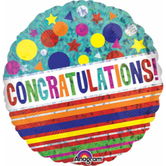 Picture of 18" FOIL - CONGRATS SPARKLE HOLOGRAPHIC