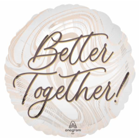 Image sur 18" FOIL - SATIN MARBLE WEDDING