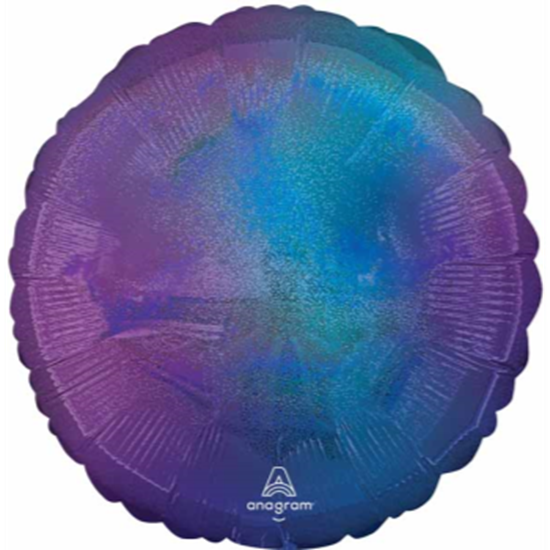 Picture of 18" FOIL - BLUE AURA STARBUST HOLO ROUND