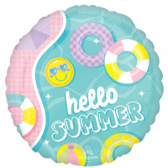 Image sur 18" FOIL - BEACH HELLO SUMMER