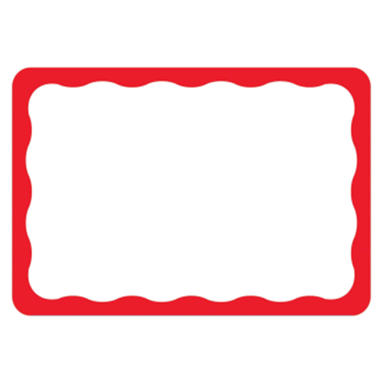 Image sur NAME TAG - RED BORDER      
