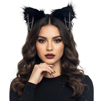 Picture of ANIMALS - BLACK FURRY EARS WITH CHAINS