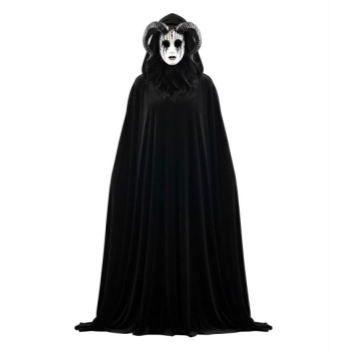 Picture of MASK - BLACK AND WHITE RAM HORNS MASK