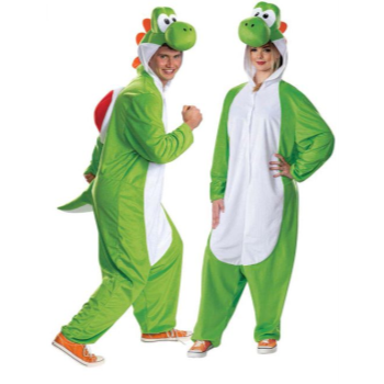 Image de YOSHI HOODED JUMPSUIT COSTUME - ADULT L/XL