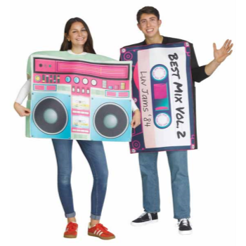 Picture of CASSETTE AND BOOMBOX COSTUME  - COUPLE STD