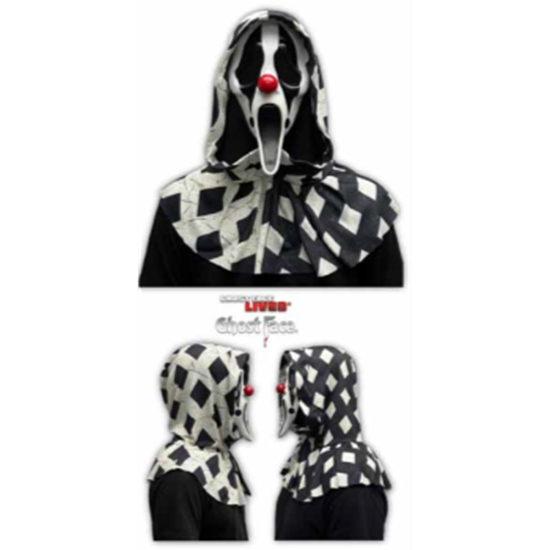 Picture of GHOST FACE "SCREAM" CLOWN MASK WITH SHROUD