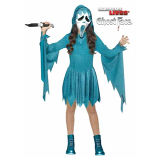Image sur GHOST FACE TEAL DRESS COSTUME - KIDS XL