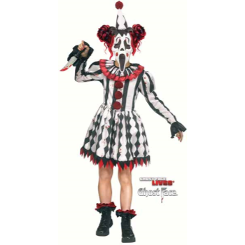 Image de GHOST FACE HARLEQUIN CLOWN COSTUME - KIDS LARGE