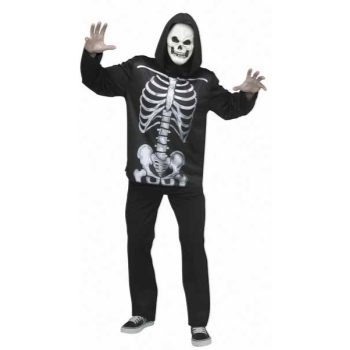 Picture of SKELETON SHIRT AND MASK SET  - ADULT COUPLE STD