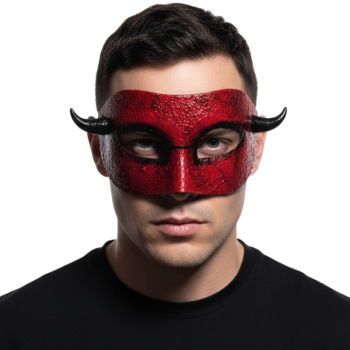 Picture of MASK - Red Demon Horns Mask