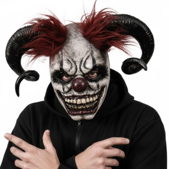 Picture of MASK - Horned Evil Clown Mask