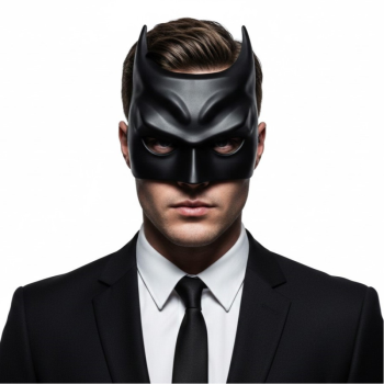 Picture of MASK - Batman style mask Black