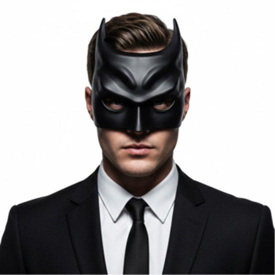 Picture of MASK - Batman style mask Black
