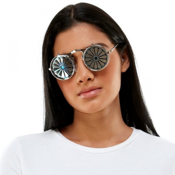 Picture of STEAMPUNK - Silver Flip-Up Steampunk Glasses