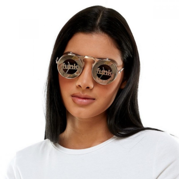 Picture of STEAMPUNK - Gold Funk Flip-Up Steampunk Glasses