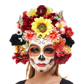 Picture of MASK - Day of the Dead Butterfly Floral Mask