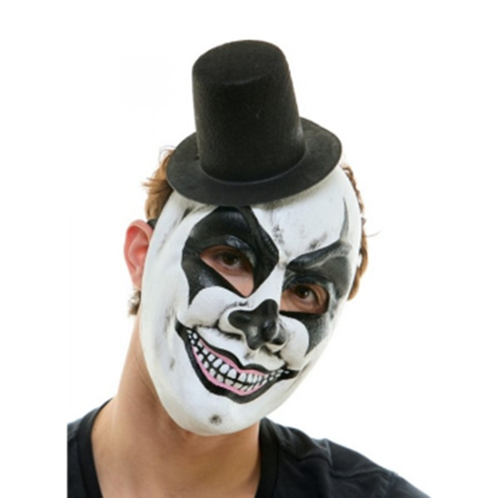 Picture of MASK - Sinister Clown Mask with Mini Top Hat