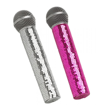 Picture of 70's - DISCO MIRRORED MIC - SILVER