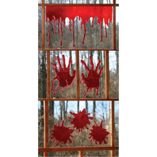 Picture of 3D BLOODY WINDOW DECOR - SPLATS