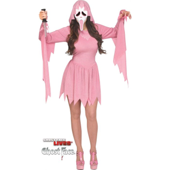 Picture of GHOST FACE - PINK DRESS - ADULT SMALL/MED