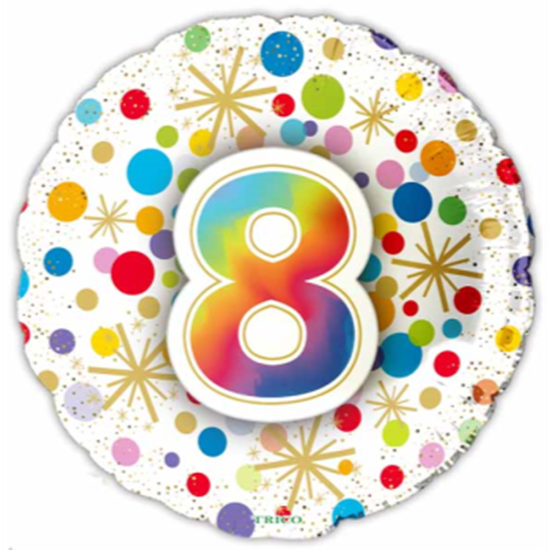 Image sur 18" FOIL - NUMBER BALLOONS "8"