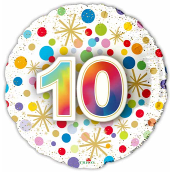Image sur 18" FOIL - NUMBER BALLOONS "10"