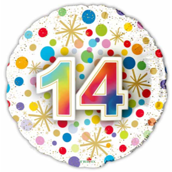 Image sur 18" FOIL - NUMBER BALLOONS "14"